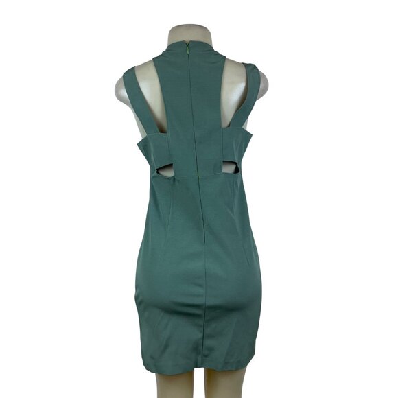 Maria Bianca Nero Womens Green Sleeveless Sheath Back Cutout Dress Sz M - Picture 3 of 8